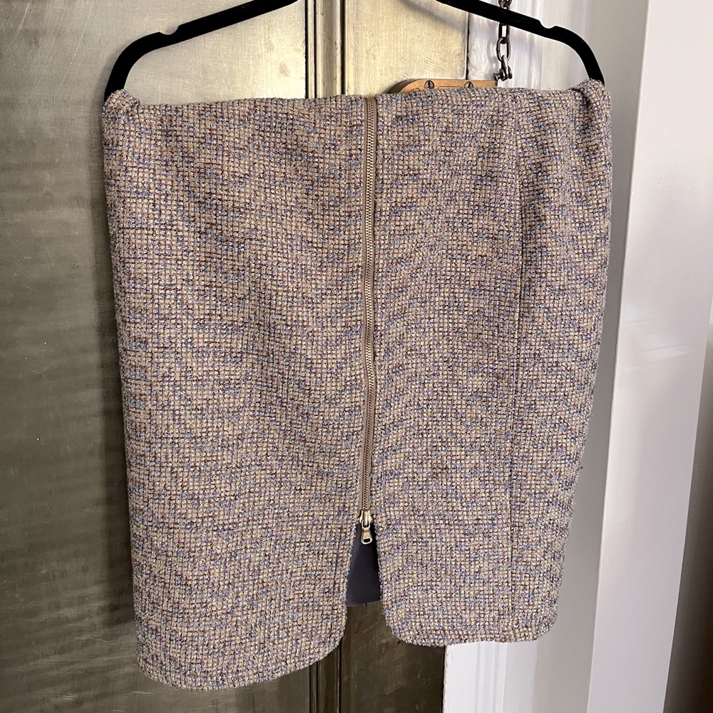 J Crew Size 6 Metallic Pencil Skirt